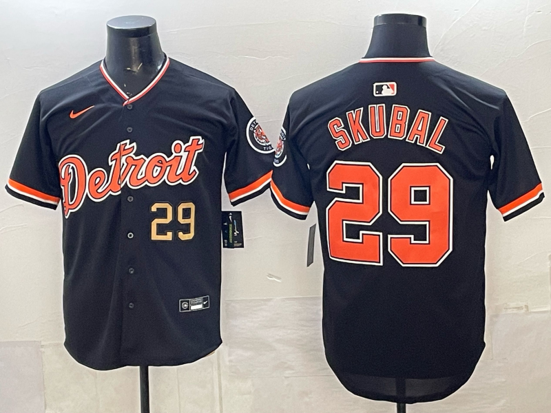Men Detroit Tigers #29 Skubal black Game Nike MLB Jersey 2026009->->MLB Jersey
